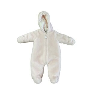 Koala Baby Boutique Pink Faux Fur Heart Pram Suit Hooded Bunting 0-3 Months